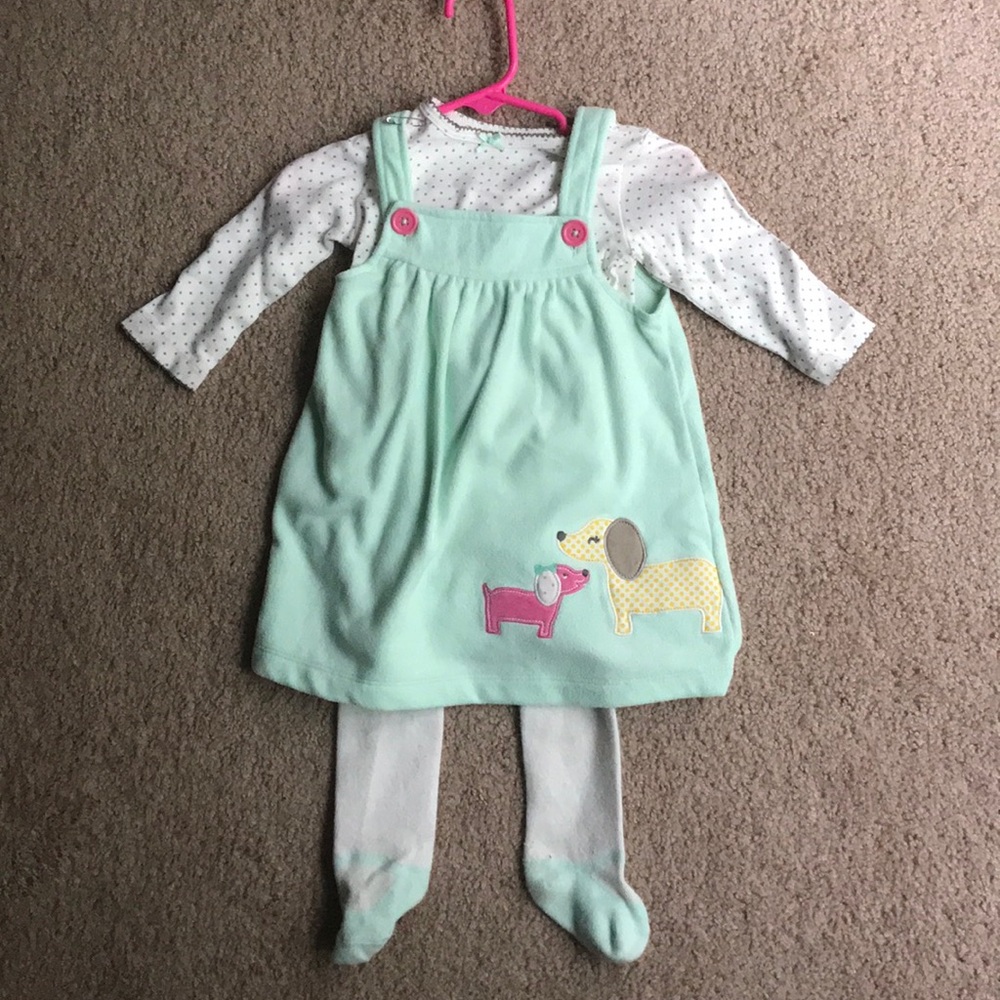 🌼Carters Fleece Dress Outfit🌼
